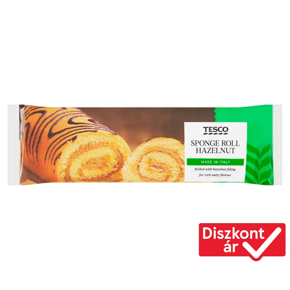 Tesco piskótatekercs mogyorókrémes töltelékkel 250 g