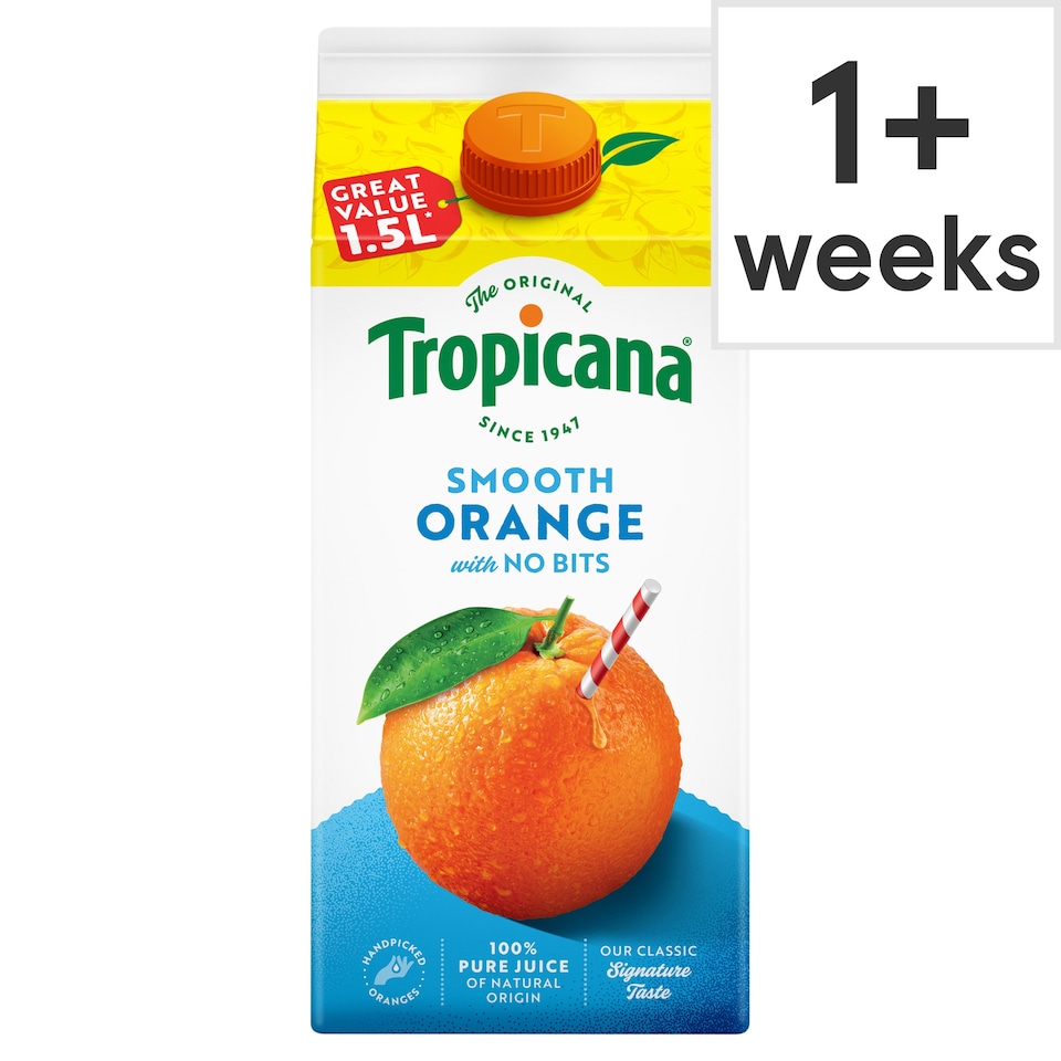 image 1 of Tropicana Smooth Orange Juice 1.5L