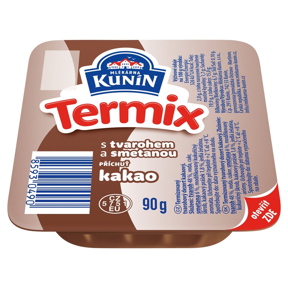 Mlékárna Kunín Termix Curd Cocoa Dessert 90 g