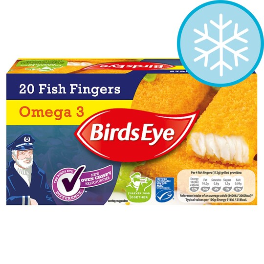 Birds Eye 20 Omega 3 Fish Fingers 560G Tesco Groceries