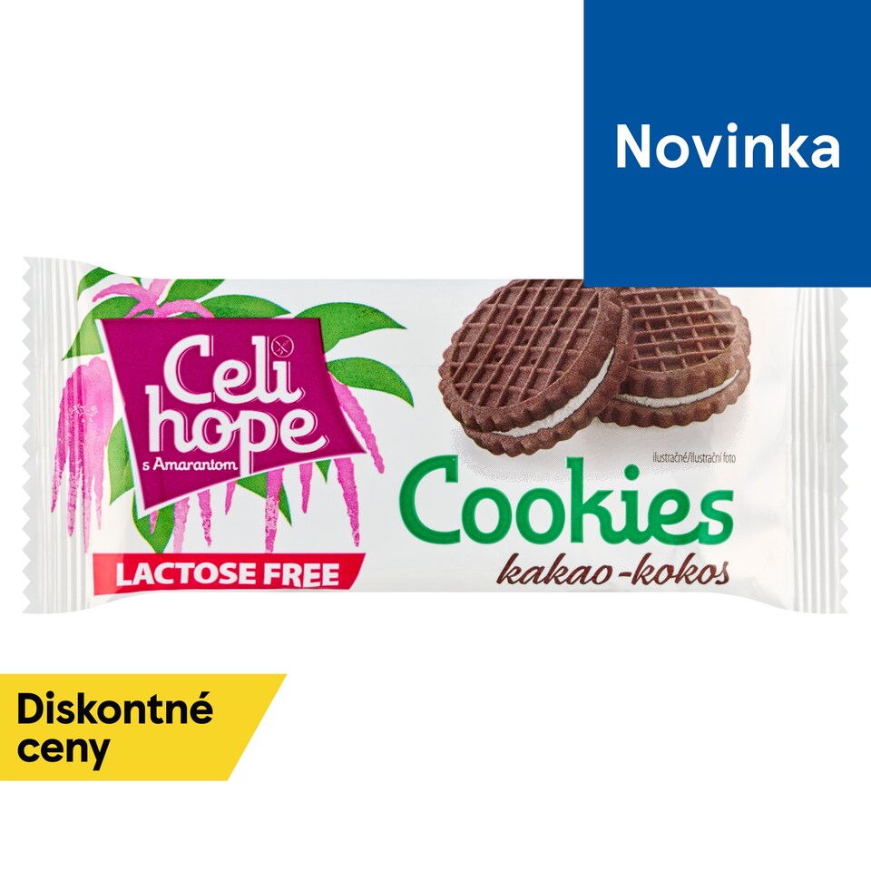 Celihope Lactose Free Cookies kakao-kokos 36 g