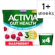 image 1 of Activia Raspberry No Added Sugar No Fat Gut Health Yoghurt 4x115g