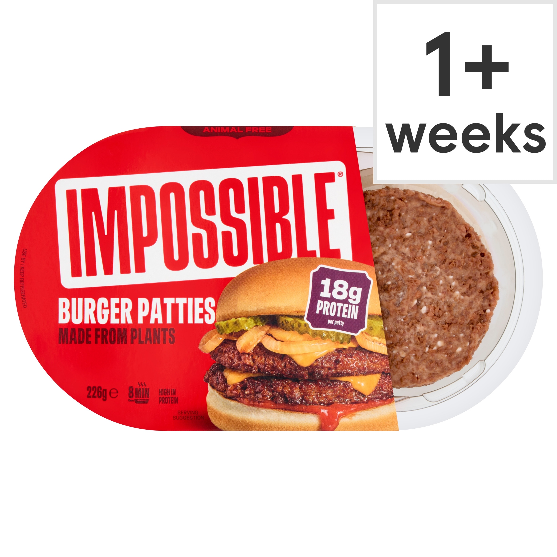 IMPOSSIBLE BURGER PATTIES MADE FROM PLANTS 226g