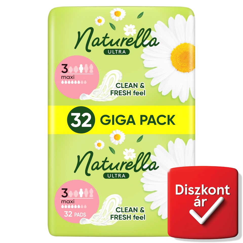 Naturella Ultra Szárnyas Betét, Maxi méret Méret, 32 db  1. kép