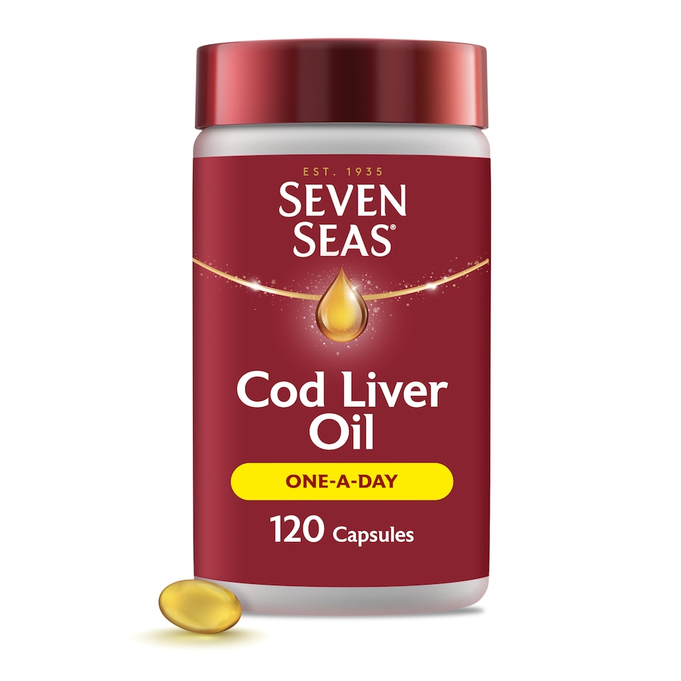 image 1 of Seven Seas Cod Liver Oil Omega-3 One A Day Capsules - 120s