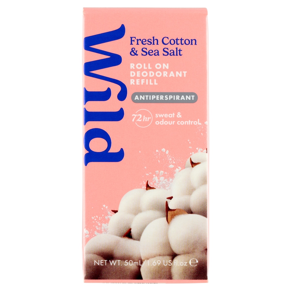 Wild roll-on izzadásgátló utántöltő pamut-tenger illattal 50 ml  1. kép