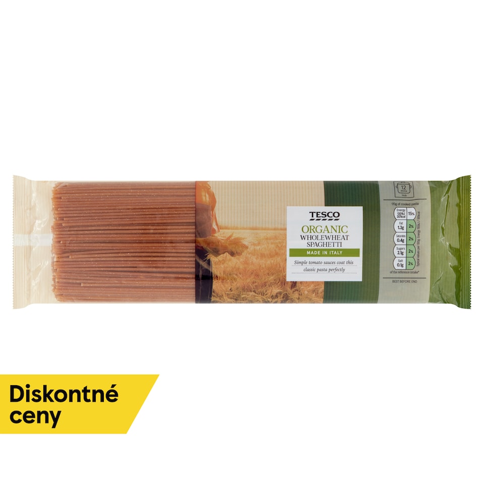 obrázok 1 z Tesco Organic Bio bezvaječné celozrnné semolinové sušené cestoviny 500 g