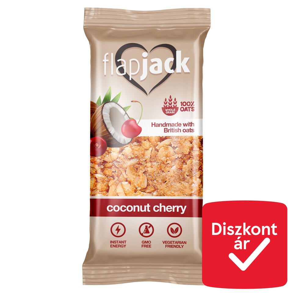 FlapJack Coconut Flavoured Oat Bar with Candied Cherry Pieces 100 g