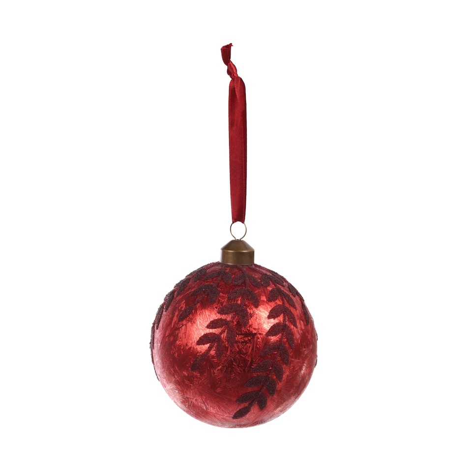 image 1 of IG Design Beaded Bauble Red/Gold Assortment