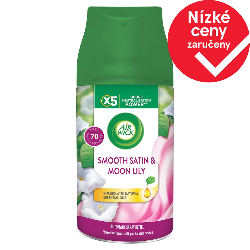 Air Wick Freshmatic náplň do osvěžovače vzduchu - Jemný satén a měsíční lilie 250ml