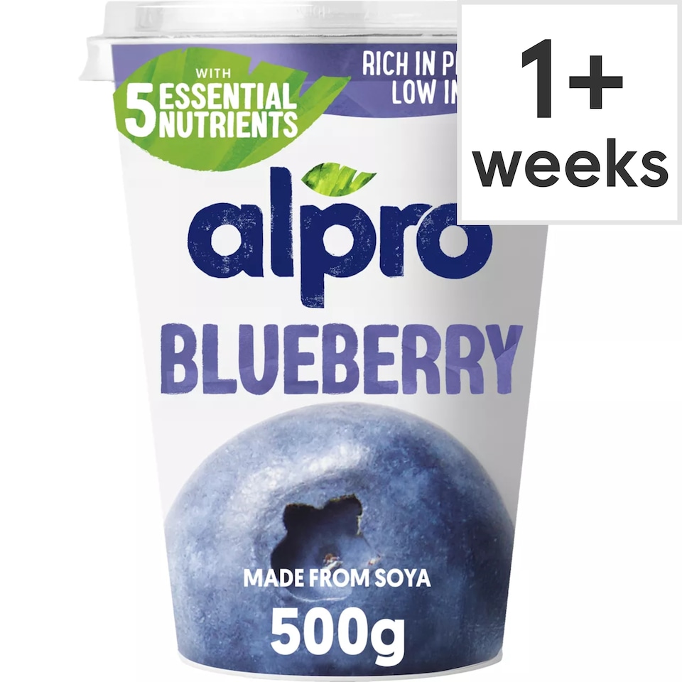 image 1 of Alpro Blueberry Dairy Free Soya Yoghurt Alternative 500g