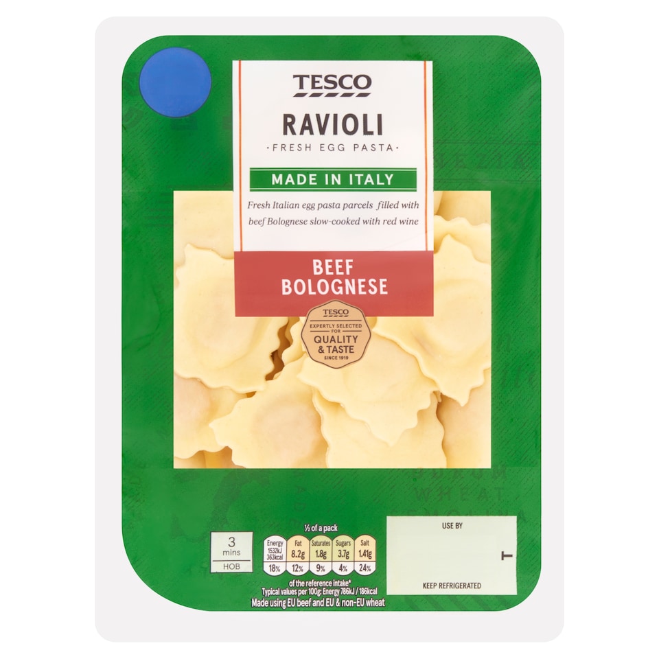 Tesco Beef Bolognese Fresh Ravioli 300g