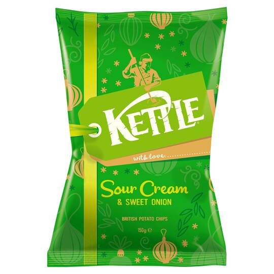 Kettle Chips Sour Cream & Sweet Onion 150G Tesco Groceries