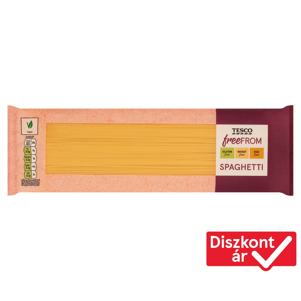 Tesco Free From Spaghetti Dried Pasta Made from Maize Flour and Rice Flour 500 g