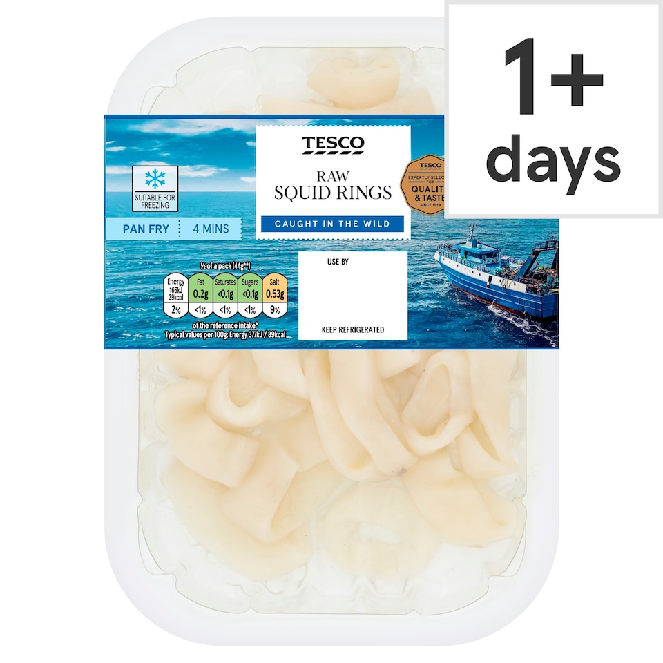 Tesco Raw Squid Rings 150G