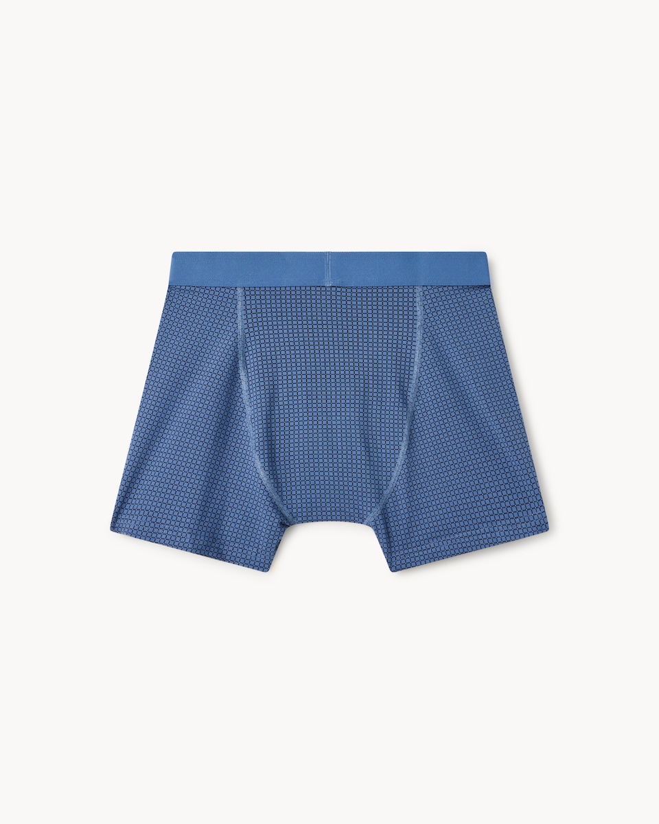 image 1 of F&F3-Pack Cotton Rich Patterned Trunks in Blue