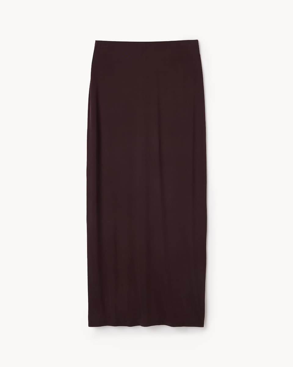 image 1 of F&F Straight Co-ord Maxi Skirt in Chocolate