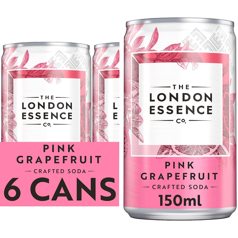 image 1 of London Essence Pink Grapefruit Crafted Soda 6 X 150Ml