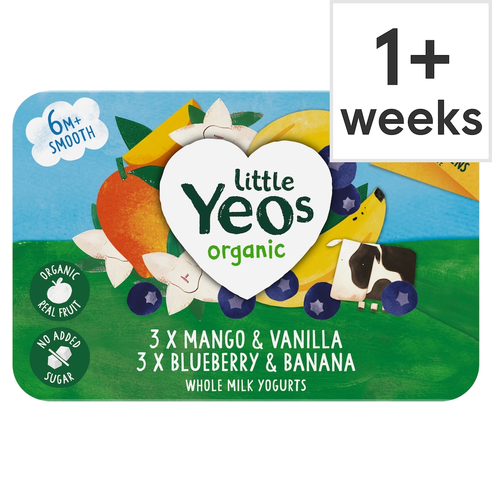 Yeo Valley No Added Sugar Kids Yogurts Selection 6X42g