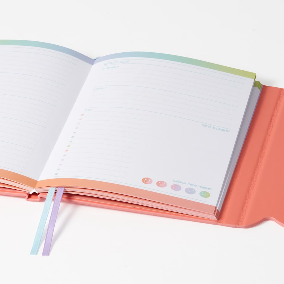 image 1 of Paperchase Ombre A5 PU 2025 WTV Diary