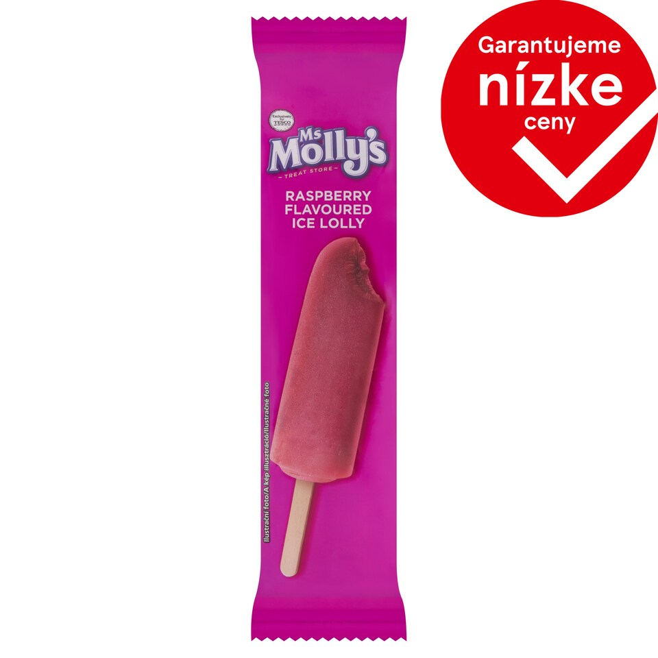 Ms Molly's Mrazený krém vodový s malinovou príchuťou s malinovou náplňou 70 ml