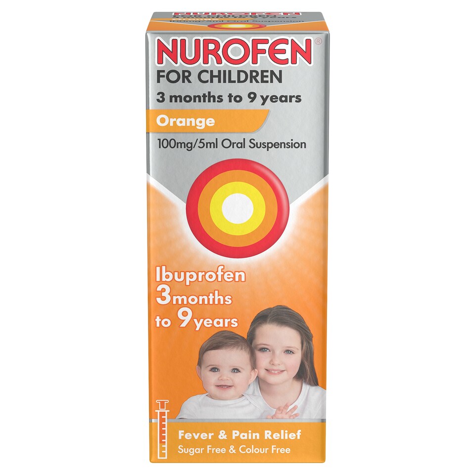 Nurofen For Children 100Mg Orange Liquid 100Ml