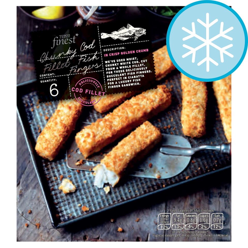 Tesco Finest 6 Chunky Cod Fillet Fish Fingers 400G