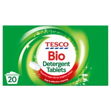 Tesco Biological L/Dtrg Tablets 20 Washes 1160G