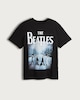 image 4 of The Beatles Abbey Road Print Pure Cotton T-Shirt in Black