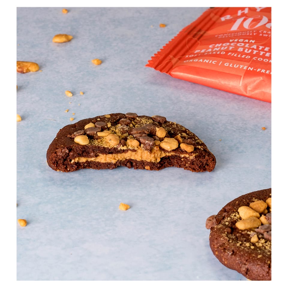image 1 of Rhythm 108 Vegan Chocolate Peanut Filled Cookie 50G