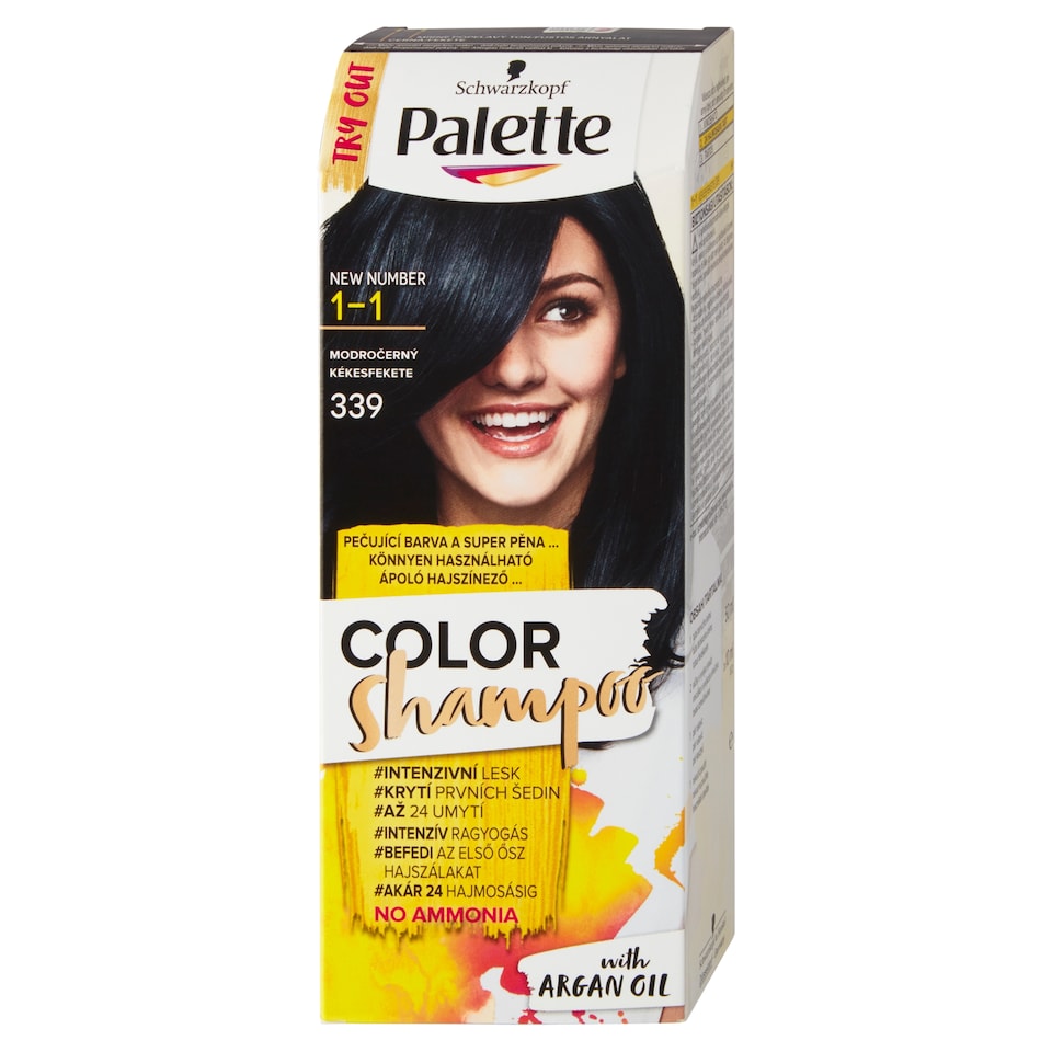 image 1 of Schwarzkopf Palette Color Shampoo Hair Color Blue Black 1-1 (339)