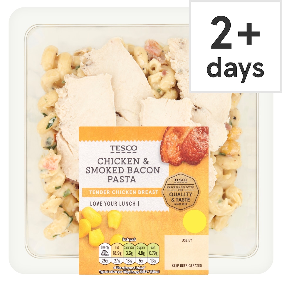 Tesco Chicken & Bacon Pasta 300G