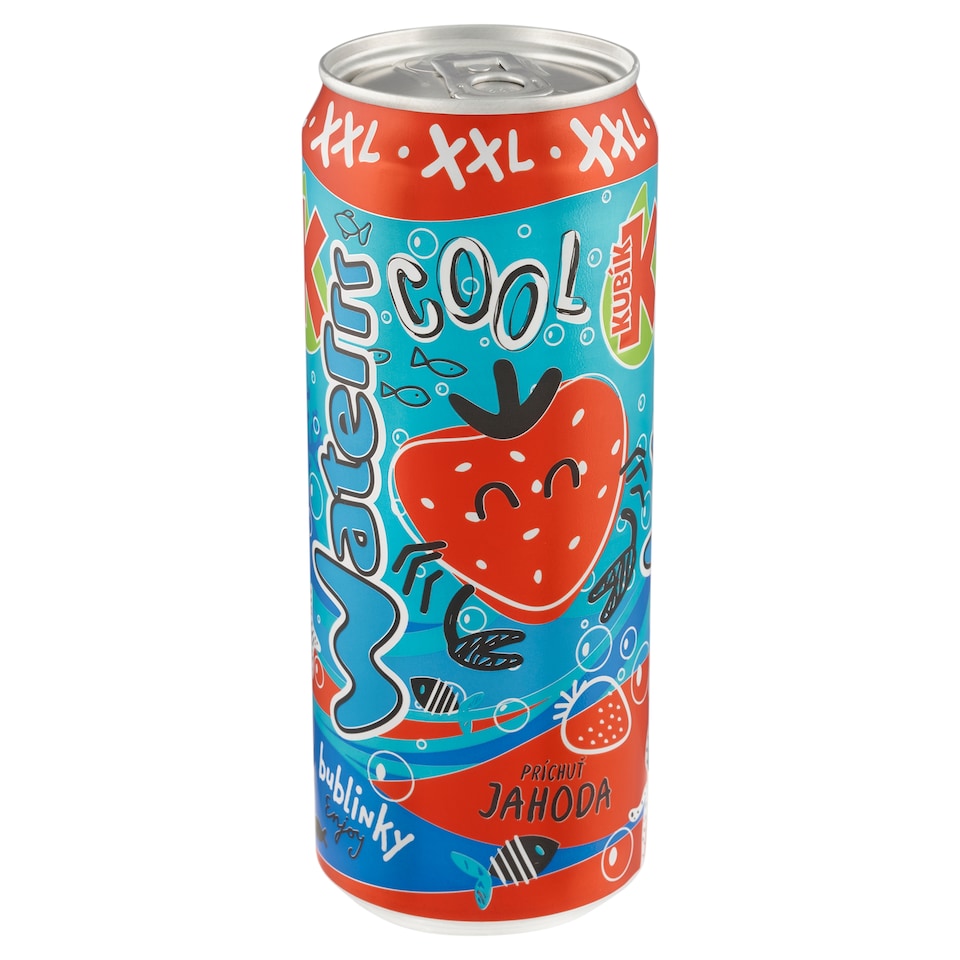 Kubík Waterrr Cool príchuť jahoda 330 ml