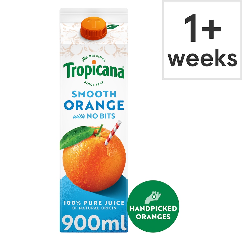 Tropicana Smooth Orange Juice 900Ml