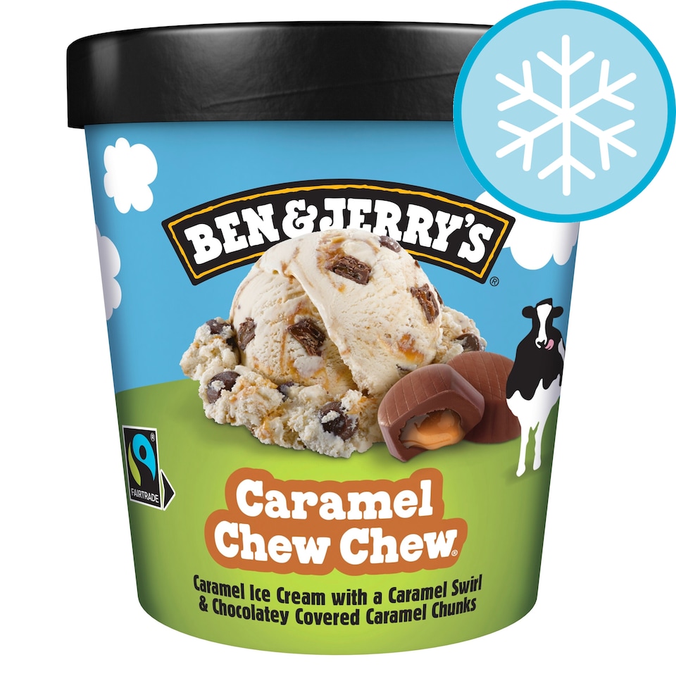 image 1 of Ben & Jerry's Caramel Chew Chew Ice Cream Tub 465ml