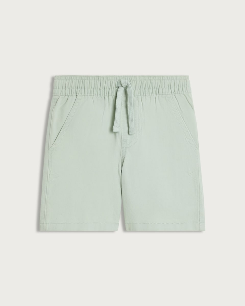 F&F Boys Cotton Rich Drawstring Shorts in Green