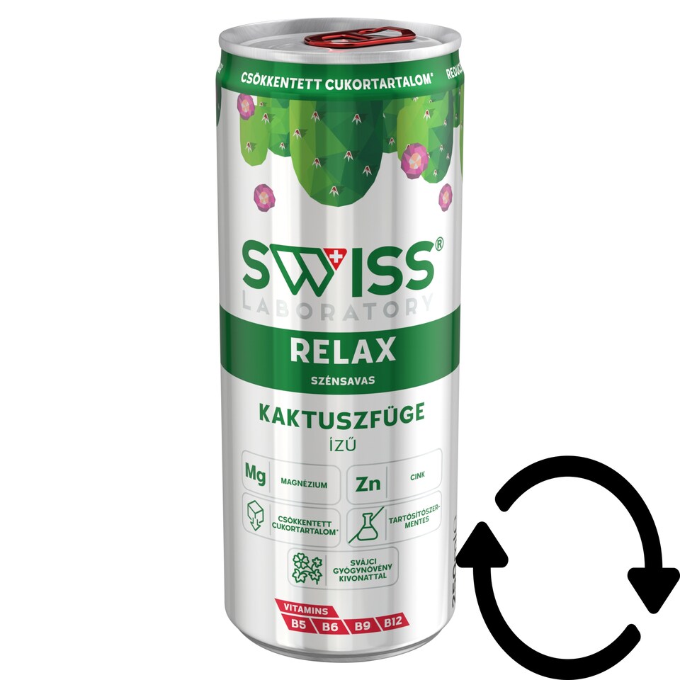 Swiss Laboratory Relax Cactus Flavour Carbonated Vitamin Drink 250 ml