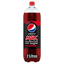 Pepsi Max Raspberry No Sugar Cola Bottle 2L