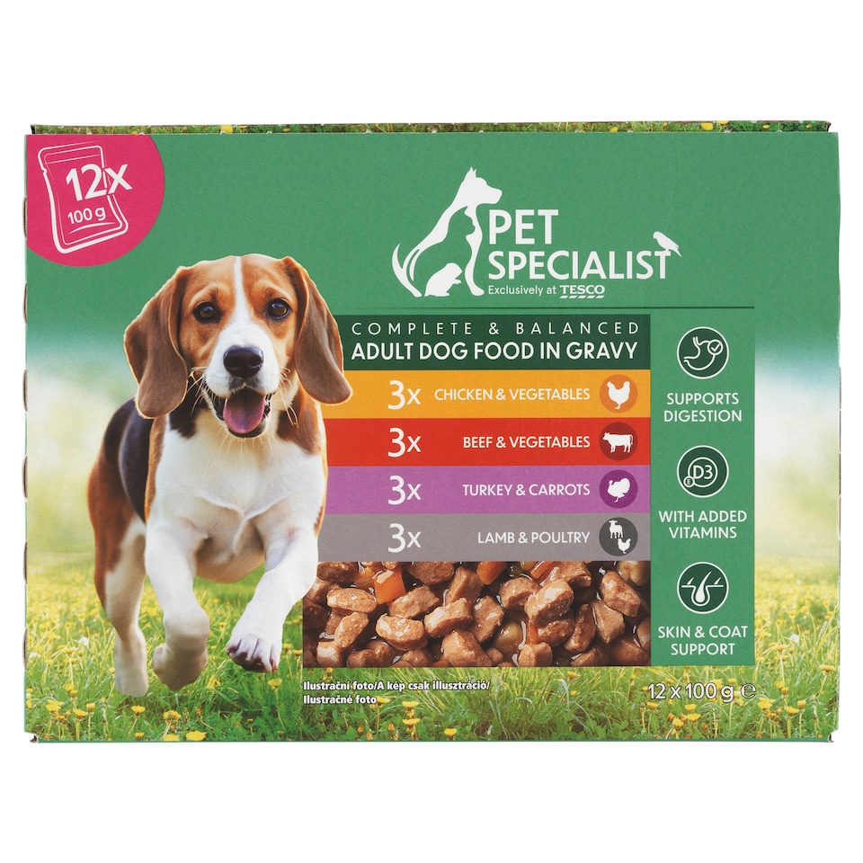 Pet Specialist Kousky v omáčce 12 x 100g (1200g)