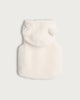 image 2 of F&F Baby Fleece Bear Ears Hooded Gilet in Cream