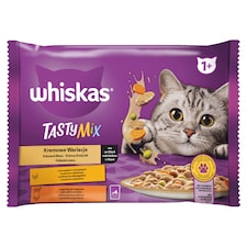 Whiskas Tasty Mix 1+ Cream Menu in Juice 4 x 85 g (340 g)