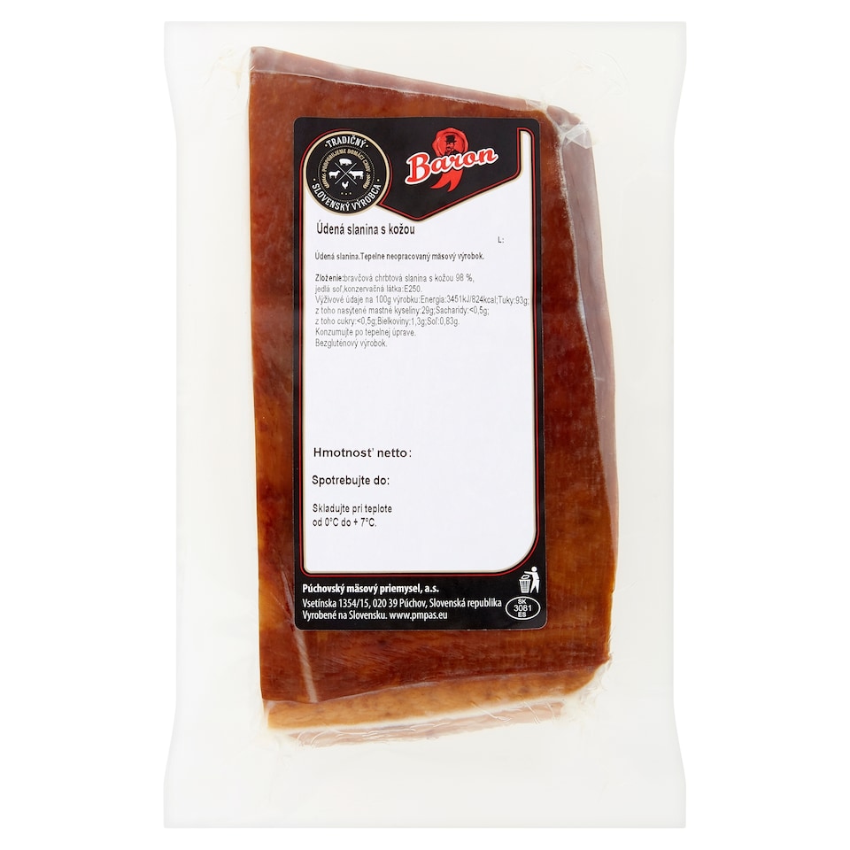 image 1 of Baron Smoked Bacon with Skin