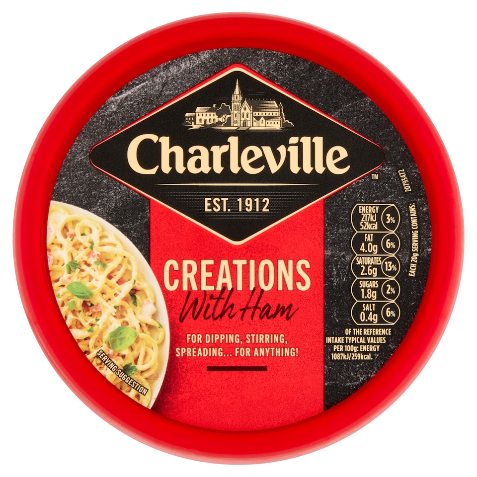 Charleville Spreadable Cheese Ham 125G