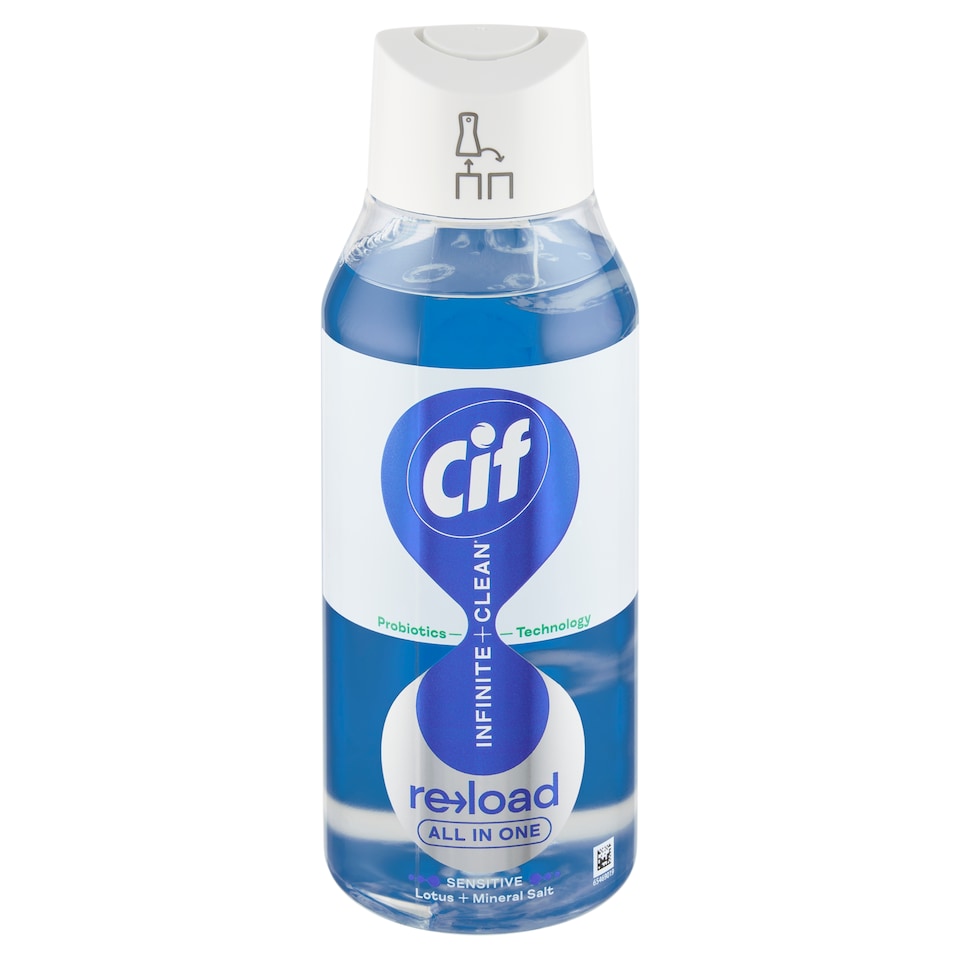 image 1 of Cif Infinite + Clean Reload Sensitive Lotus & Mineral Salt Spray Refill 590 ml