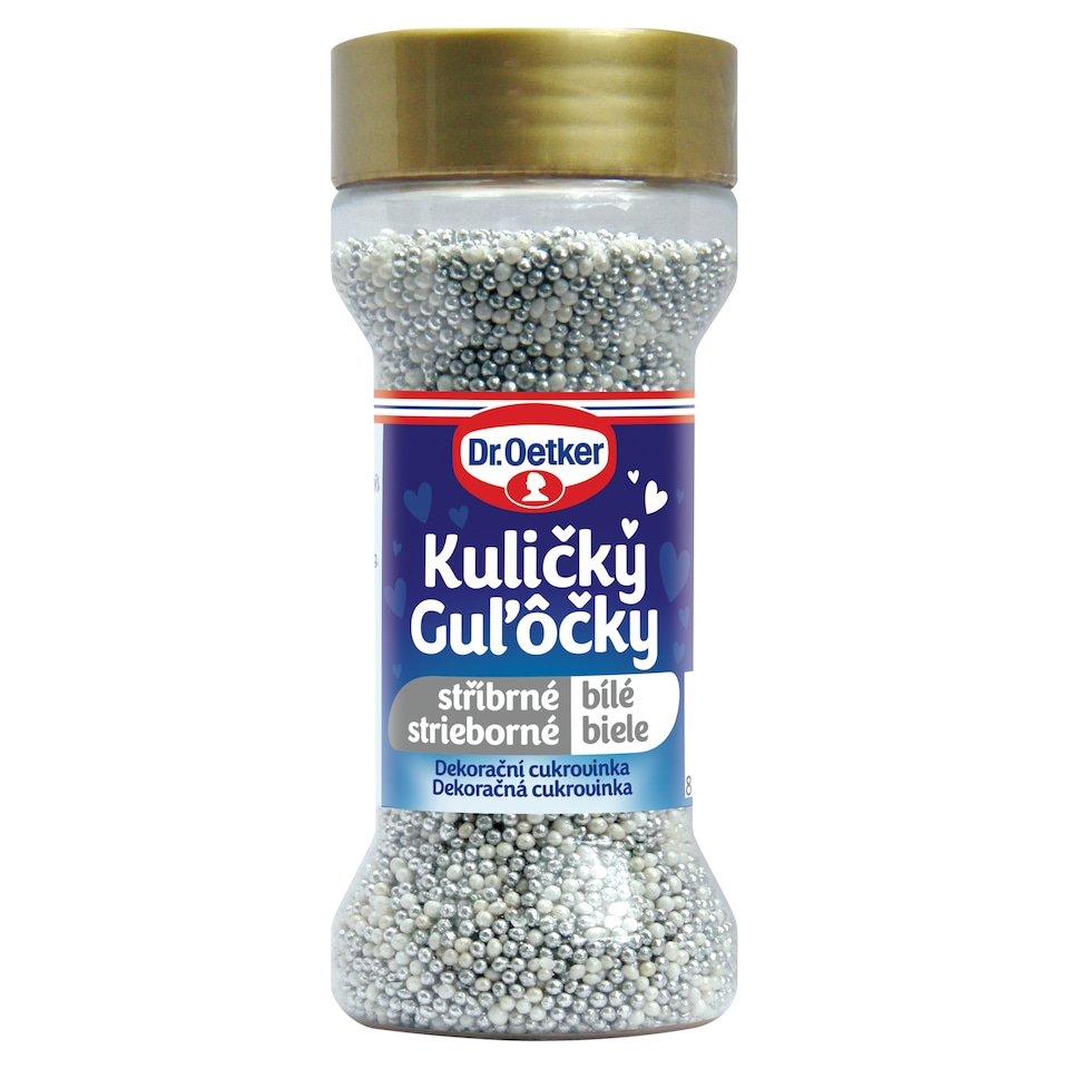 Dr. Oetker Guľôčky strieborné biele 65 g