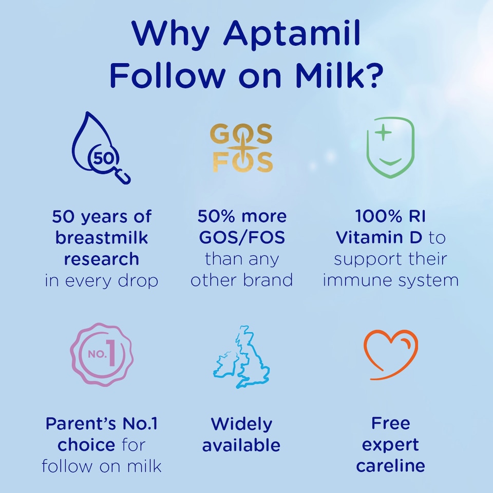 image 1 of Aptamil 2 Follow On Baby Milk Formula Powder 6-12 Months 800g