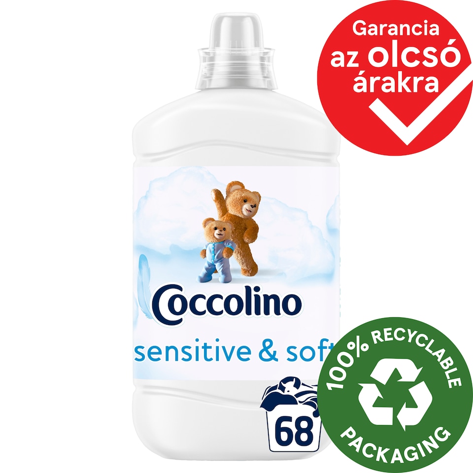 Coccolino Sensitive & Soft öblítőkoncentrátum 68 mosás 1700 ml