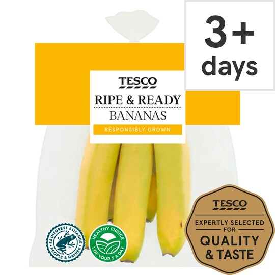 Tesco Ripe Bananas 5 Pack Tesco Groceries