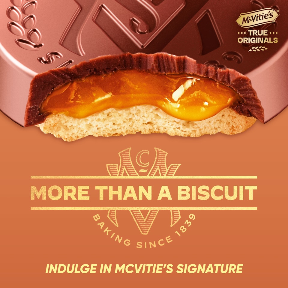 image 1 of McVitie's Signature Caramel Milk Chocolate Rounds Biscuits 109g