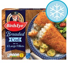 Birds Eye 4 Breaded Large Cod Fillets 480G